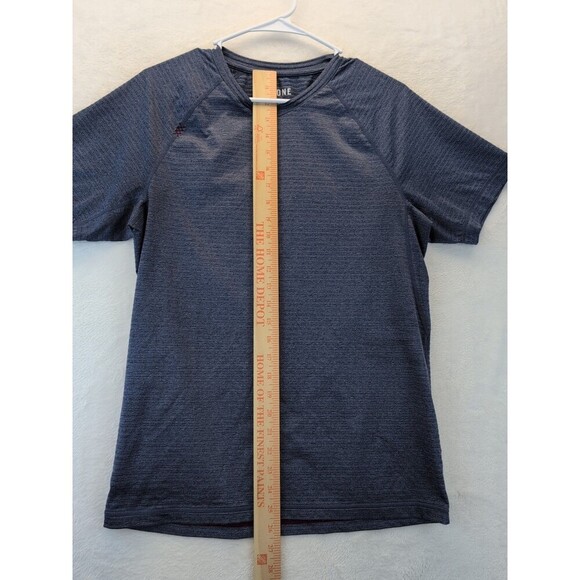 Rhone Sentry Blue Heather V Neck Performance Workout T Shirt Small STH--182 - Picture 4 of 9
